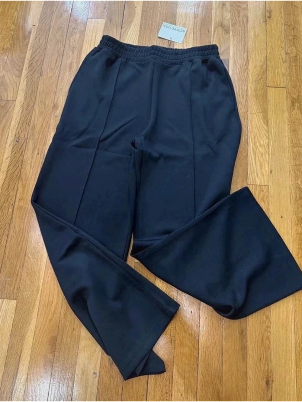 Women's Black Wide-Leg Pull-On Pants
